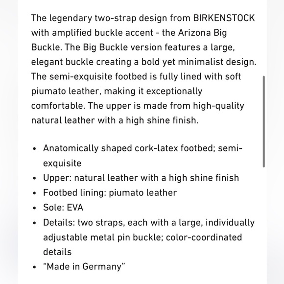 Birkenstock Arizona Big Buckle Natural Leather Patent Size 6 NEW - Picture 3 of 11